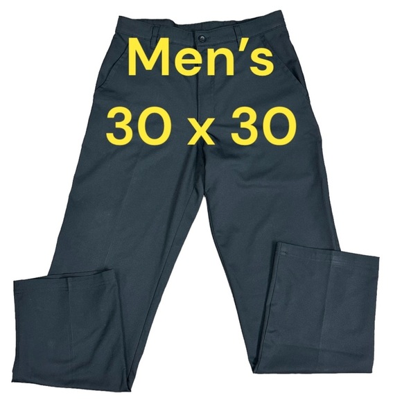 Men’s Champion 30 x 30 Golf Pants Chino Khakis Black Lightweight Active Straight - Picture 2 of 10